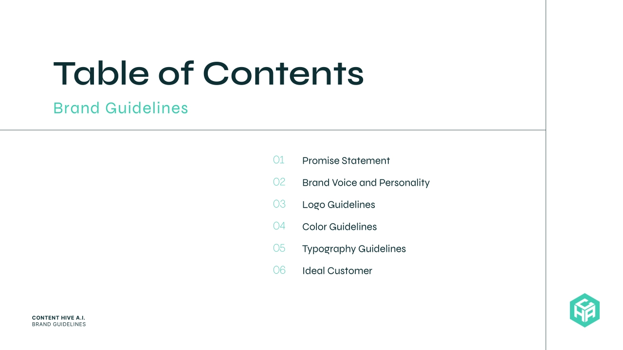 美国Content Hive AI服务商品牌logo规范手册_第2页