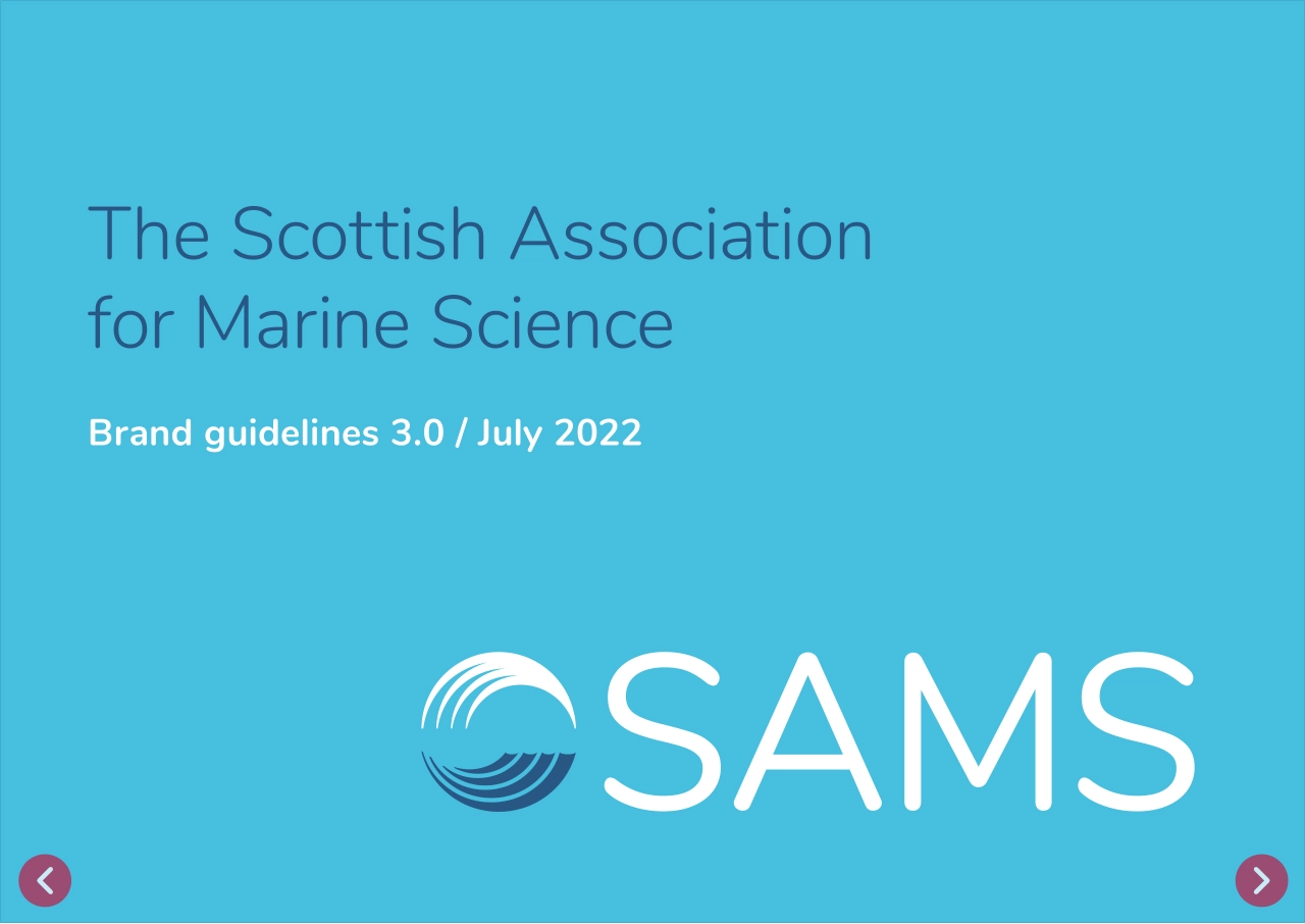 Scottish Association for Marine Science苏格兰海洋科学协会VI手册_第1页