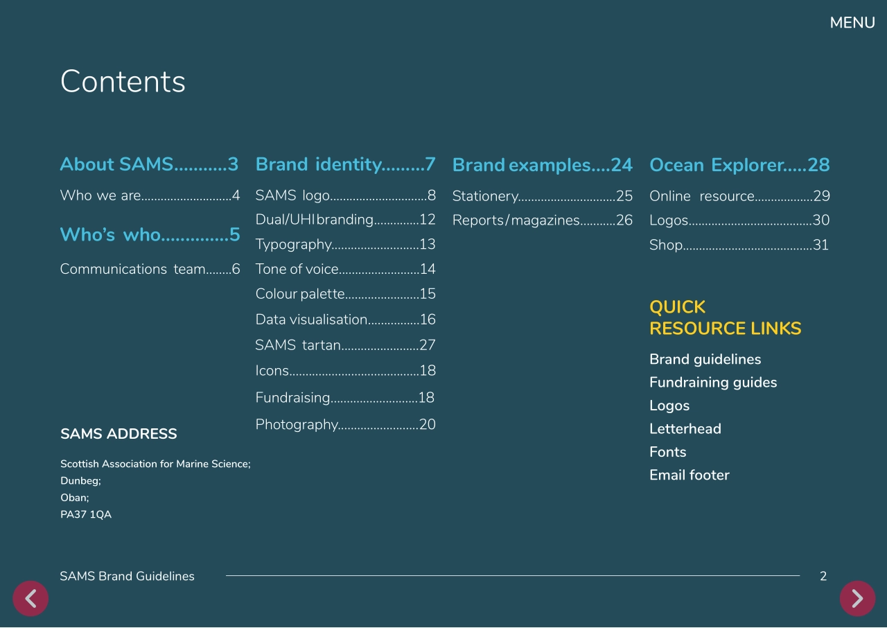Scottish Association for Marine Science苏格兰海洋科学协会VI手册_第2页